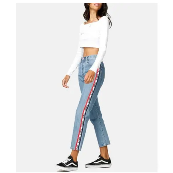 Levi's® Premium 501® ORIGINAL‎ CROPPED WOMEN'S JEANS Size 25 - Picture 2 of 10